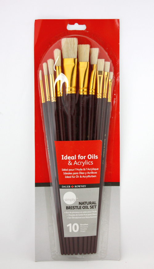 Simply set kistova za ulje/akril (10 kistova)