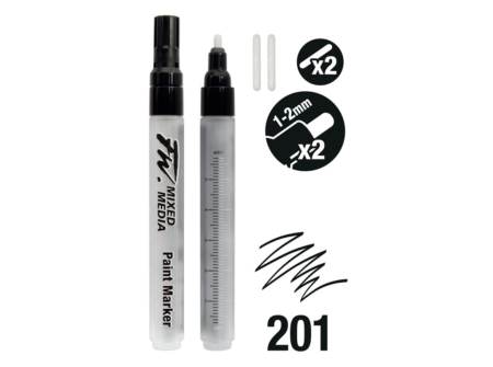 Daler-Rowney FW punjivi markeri Set 201 s okruglim vrhom 1–2 mm