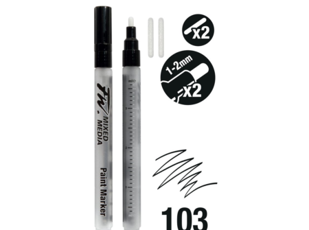 Daler-Rowney FW 103 punjivi markeri s okruglim vrhom 1–2 mm, set 2 komada