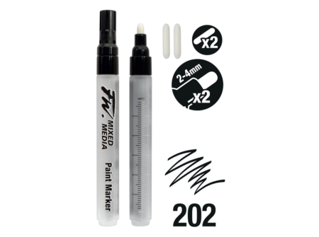 Daler-Rowney FW 202 punjivi markeri s okruglim vrhom 2–4 mm, set 2 komada