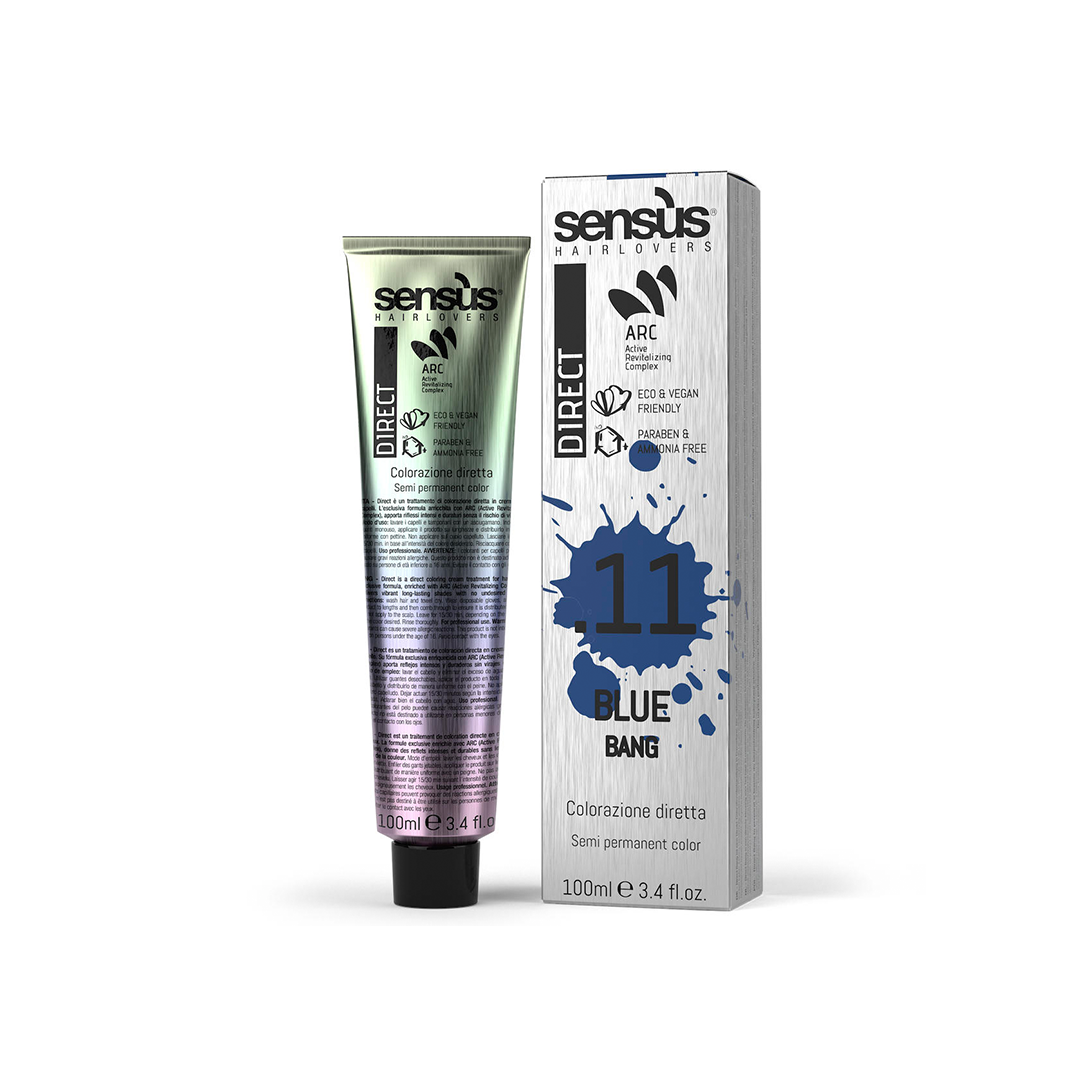 Sens.ùs Direct Bang Blue .11 plava polutrajna boja za kosu 100 ml