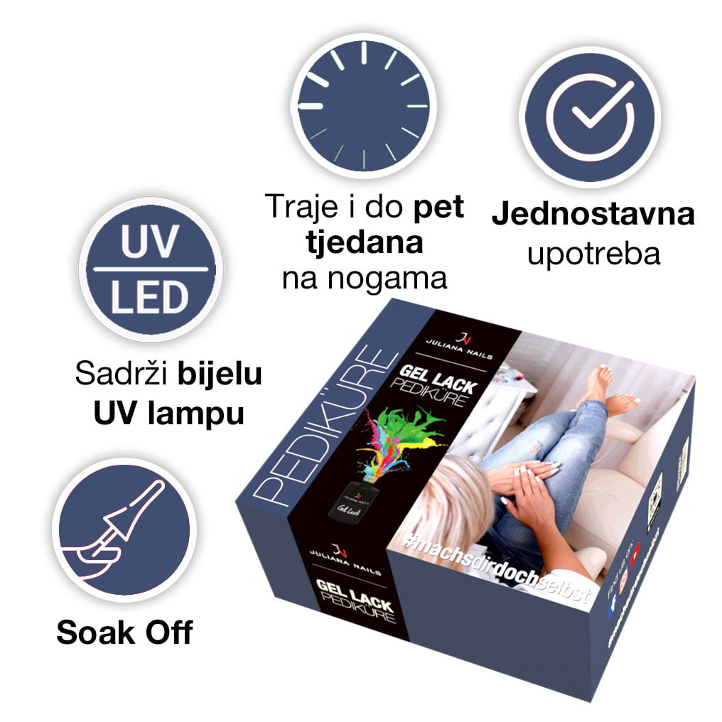 gel lak set za pedikuru, pedikura koprivnica, pedikura kod kuće