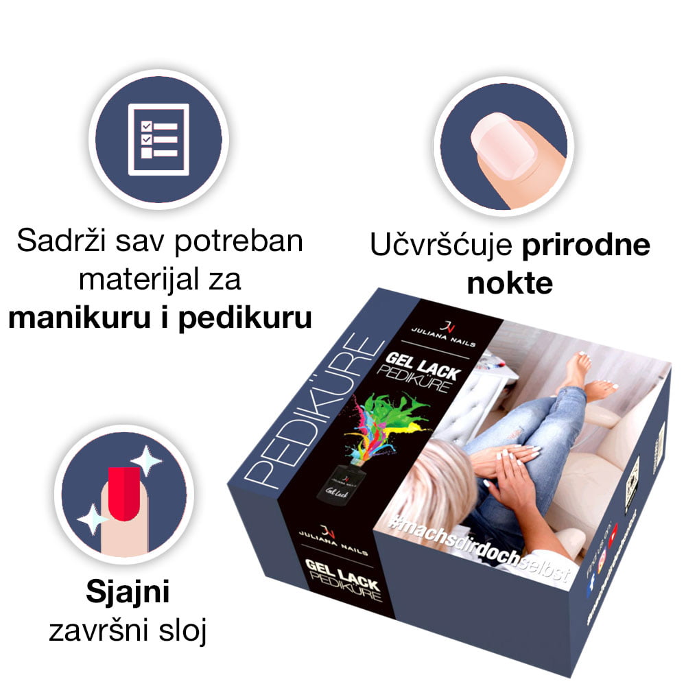 gel lak set za pedikuru, pedikura koprivnica, pedikura kod kuće