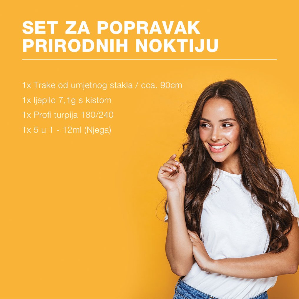 Set za popravak prirodnih noktiju, puknuti nokat, kako poraviti puknuti nokat