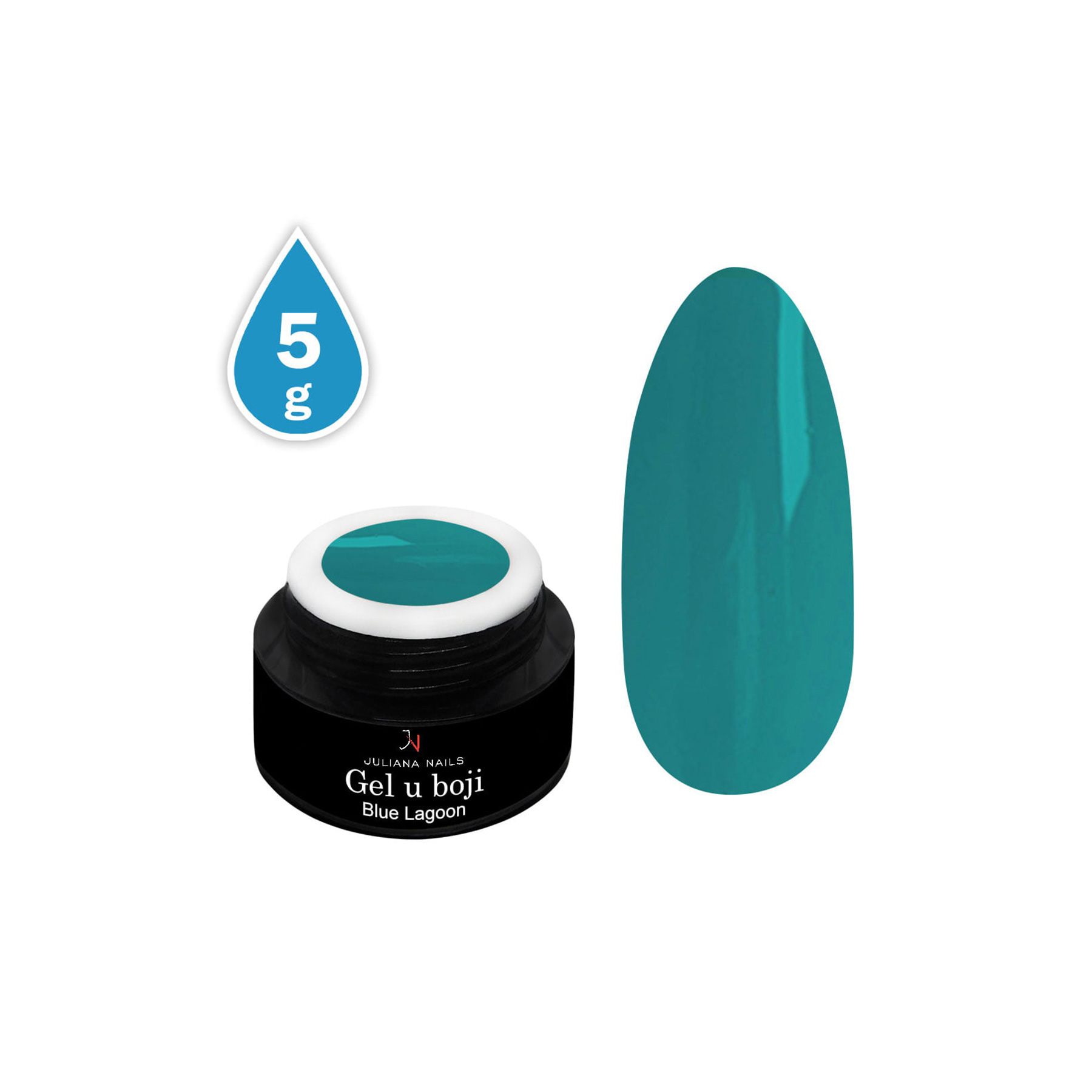 MESAUDA Pop Gel 08 Blue Lagoon – Farbintensives Nagelgel, 5 Ml, Für UV/LED-Lampen