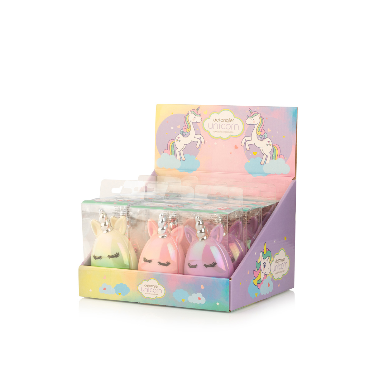 četka detangler unicorn, četka za raščešljavanje, četka za djevojčice, plastična četka, četka za cure, četka jednorog, jednorog, unicorn