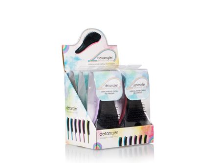 Set četki za kosu Detangler s postoljem – profesionalni display s 6 četki.