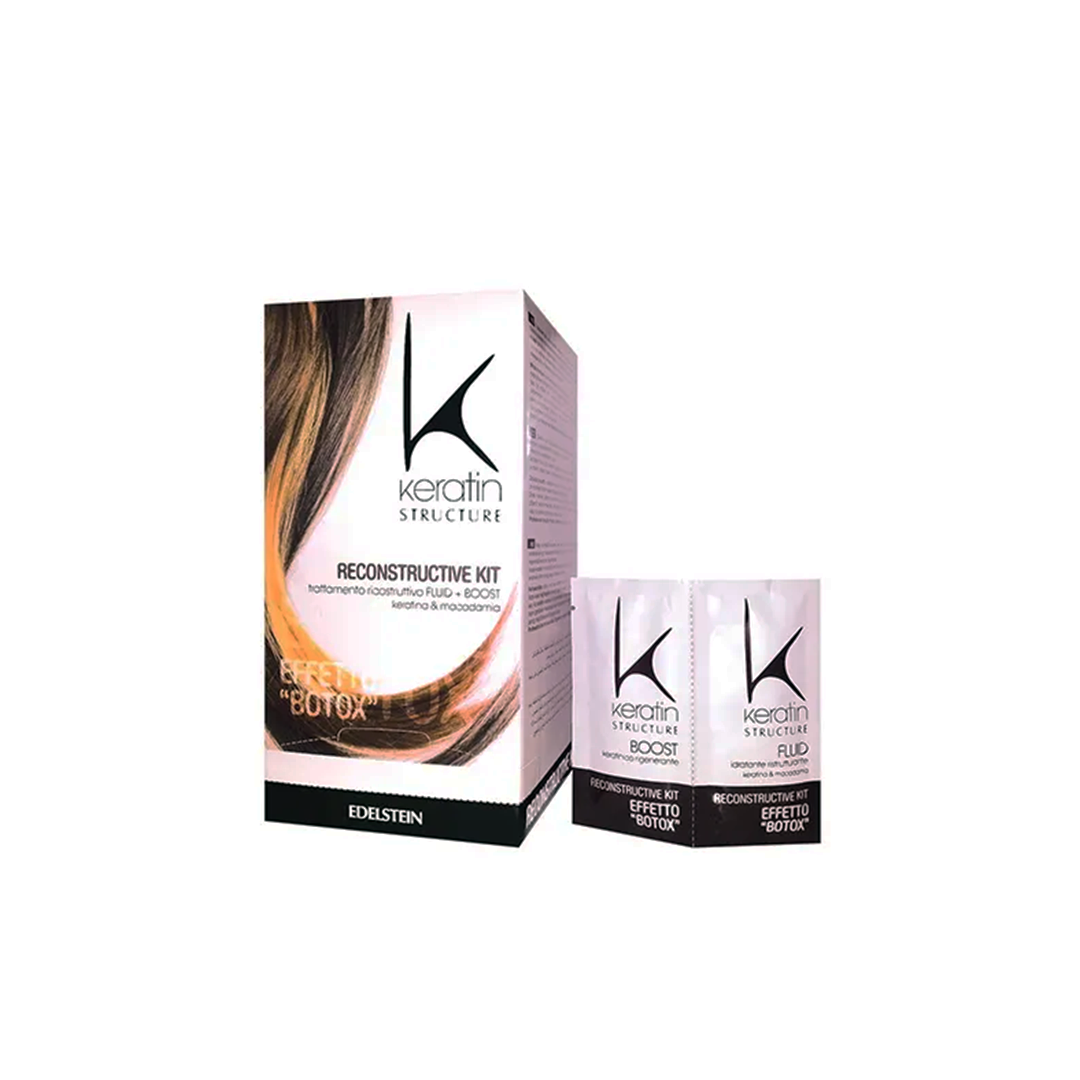 Edelstein Keratin Structure Botox Effect 2 u 1 tretman, vrećice Fluid i Boost uz originalnu kutiju