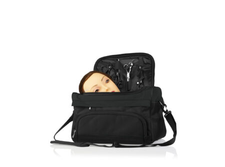 frizerska torba, torba za jedno rame, crna torba, frizerski kovčeg