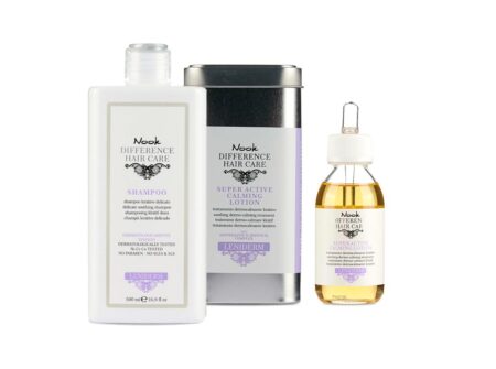 Nook Leniderm Calming duo – šampon i losion za osjetljivo vlasište s prirodnim umirujućim ekstraktima.