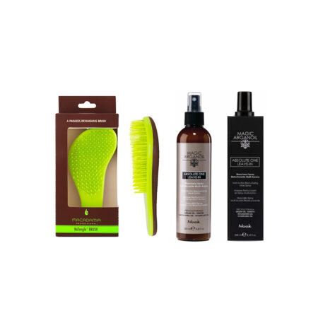 paket za njegu, nook absolute all in one, leave in regenartor, macadamia, macadamia no tangle, macadamia četka za raščešljavanje