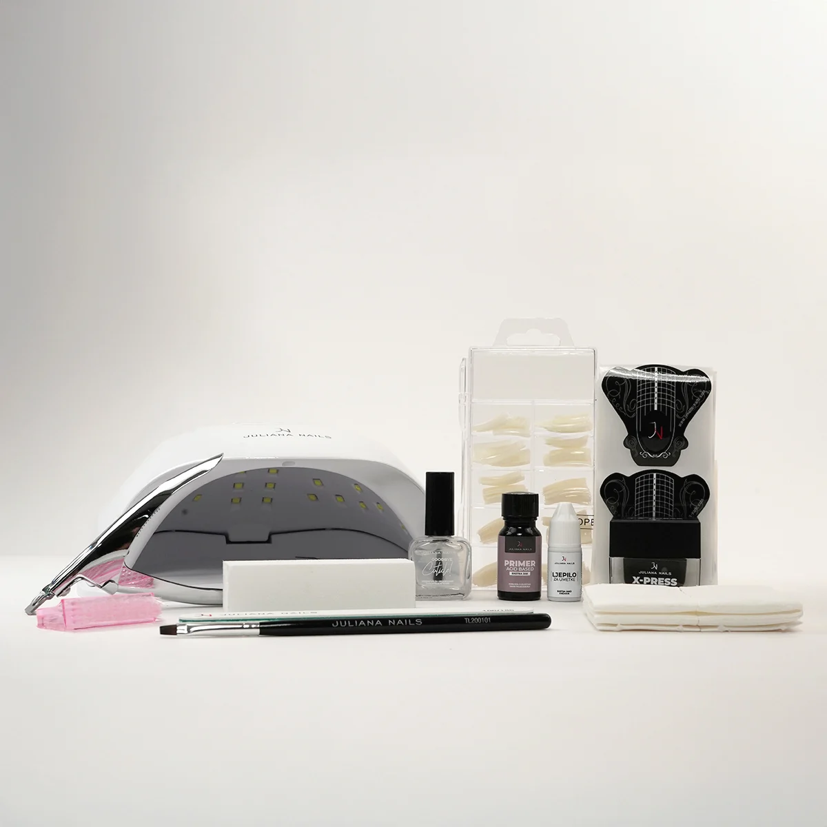 DIY Gel Set Classic sadržaj proizvoda – gel, primer, turpije, cleaner