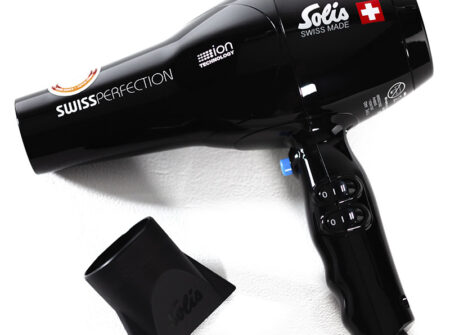 Solis Swiss Perfection Black sušilo za kosu – profesionalni izgled