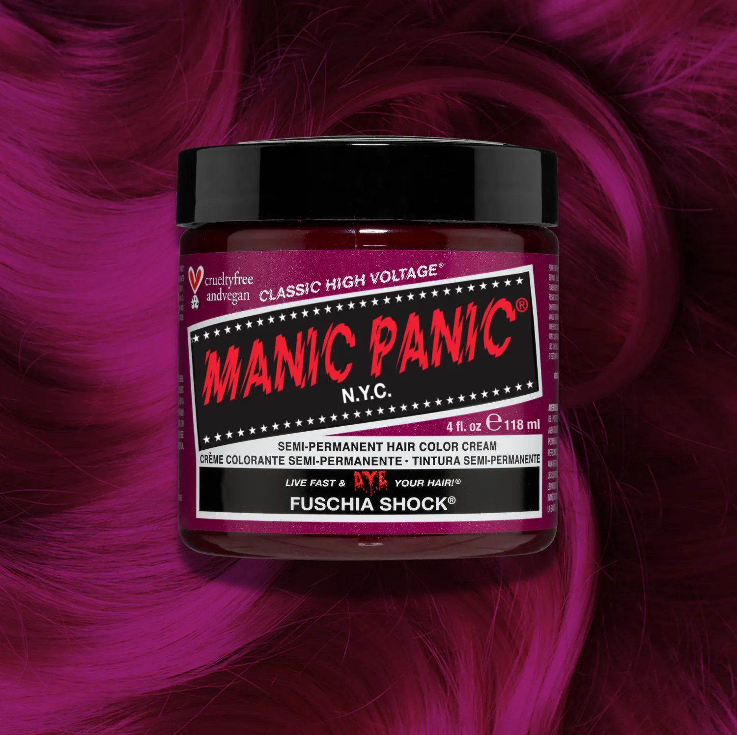 Manic Panic Fuschia Shock Classic High Voltage polutrajna fuksija boja za kosu