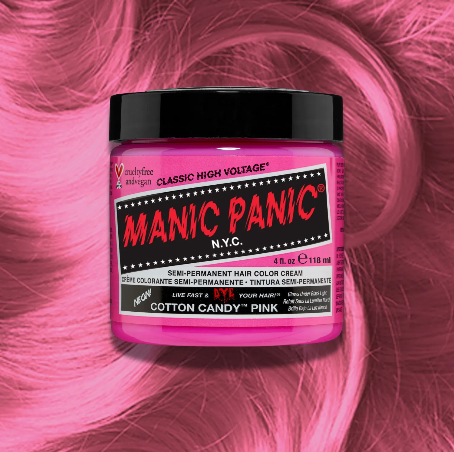 Manic Panic Cotton Candy Pink neon roza boja za kosu 118 ml