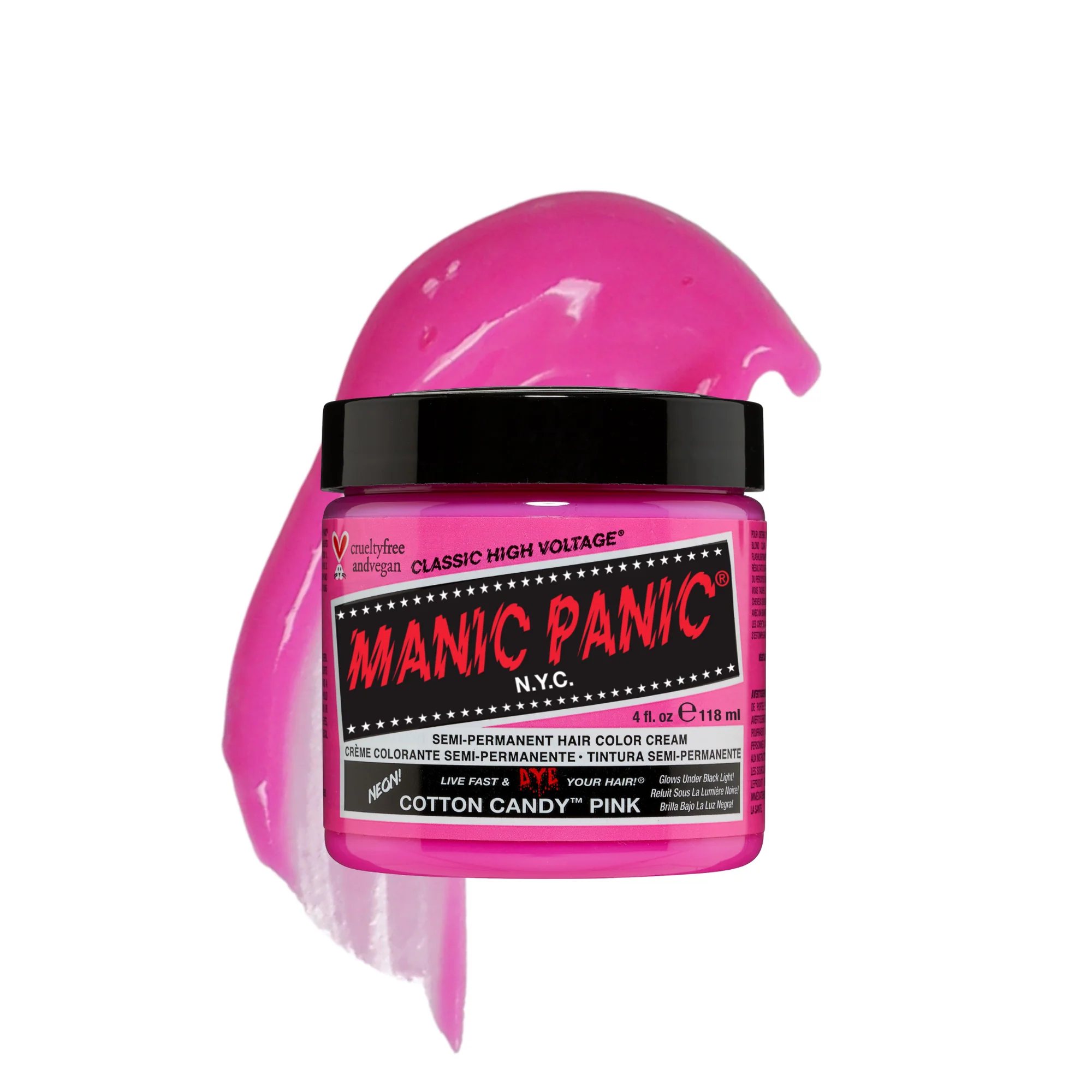 Manic Panic Cotton Candy Pink neon roza boja za kosu 118 ml