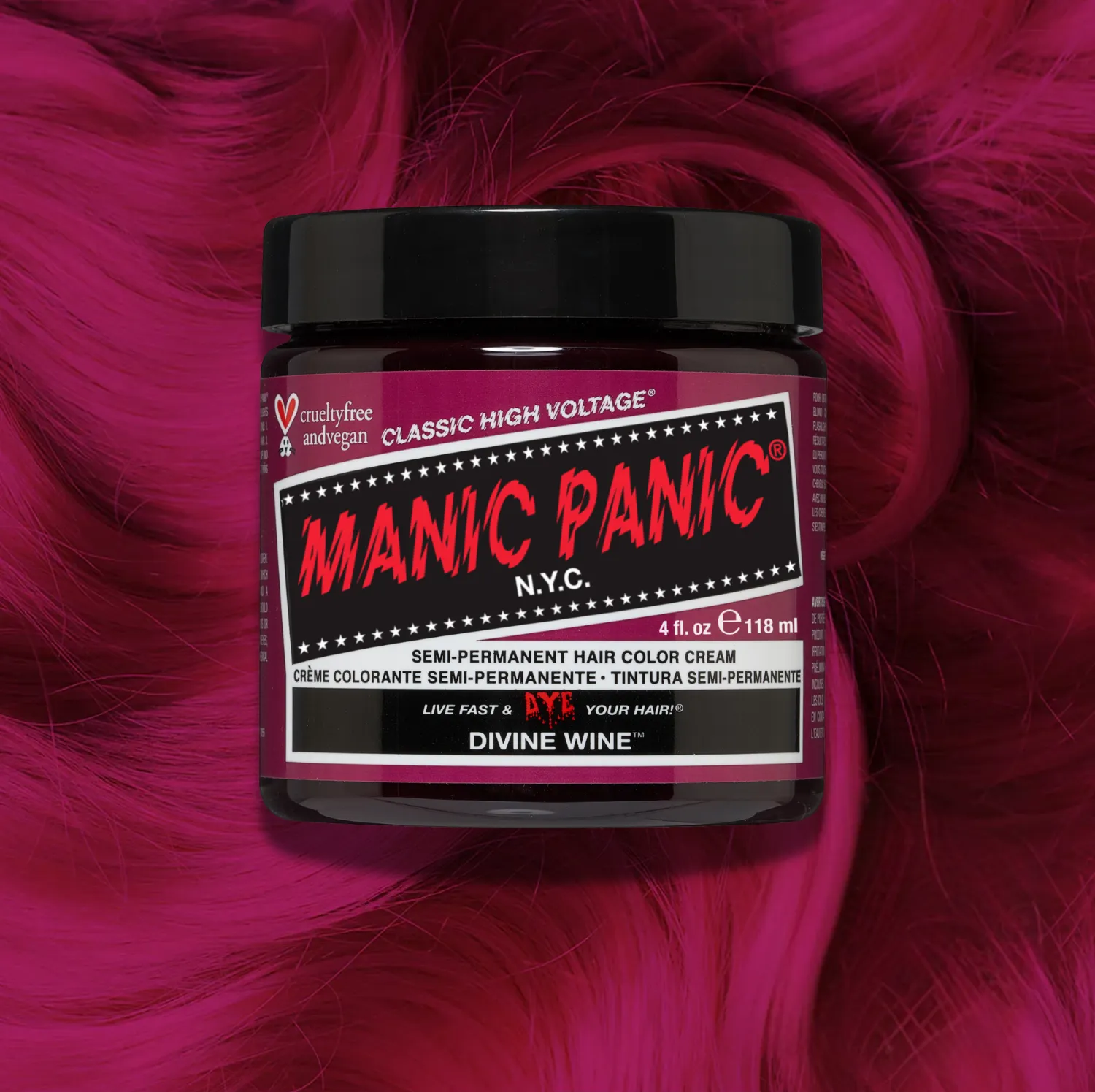 Manic Panic Divine Wine Classic High Voltage berry burgundy boja za kosu 118 ml