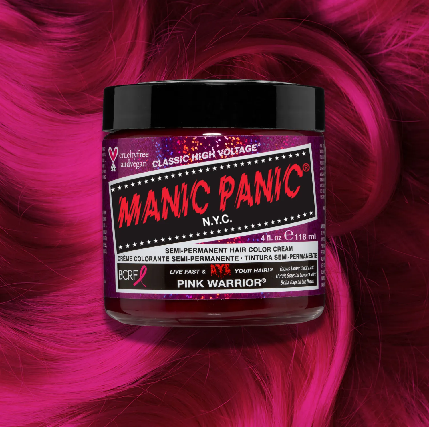 Manic Panic Pink Warrior Classic High Voltage ružičasta boja za kosu 118 ml