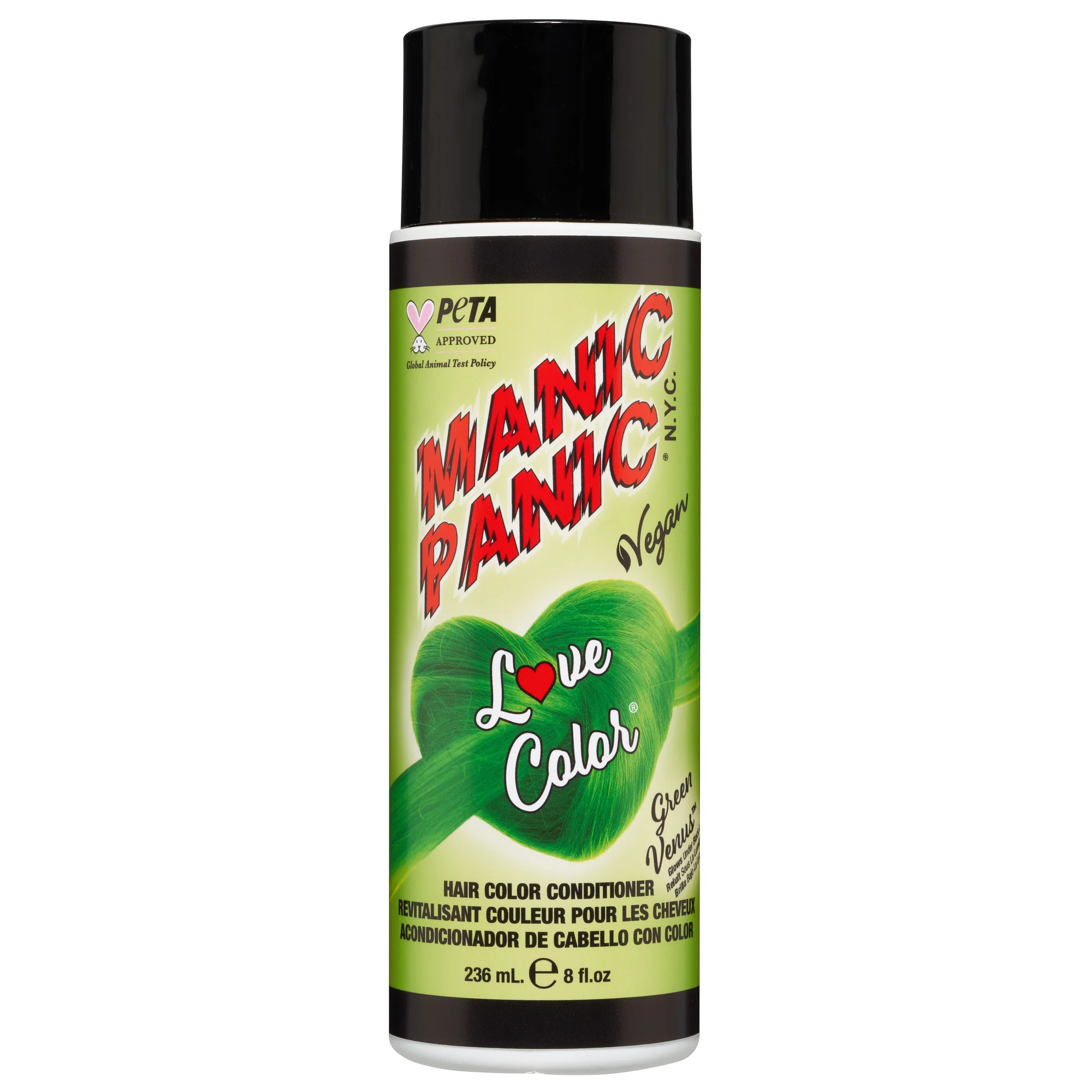Manic Panic Love Color Green Venus zeleni regenerator u boji 236 ml – prednja strana pakiranja