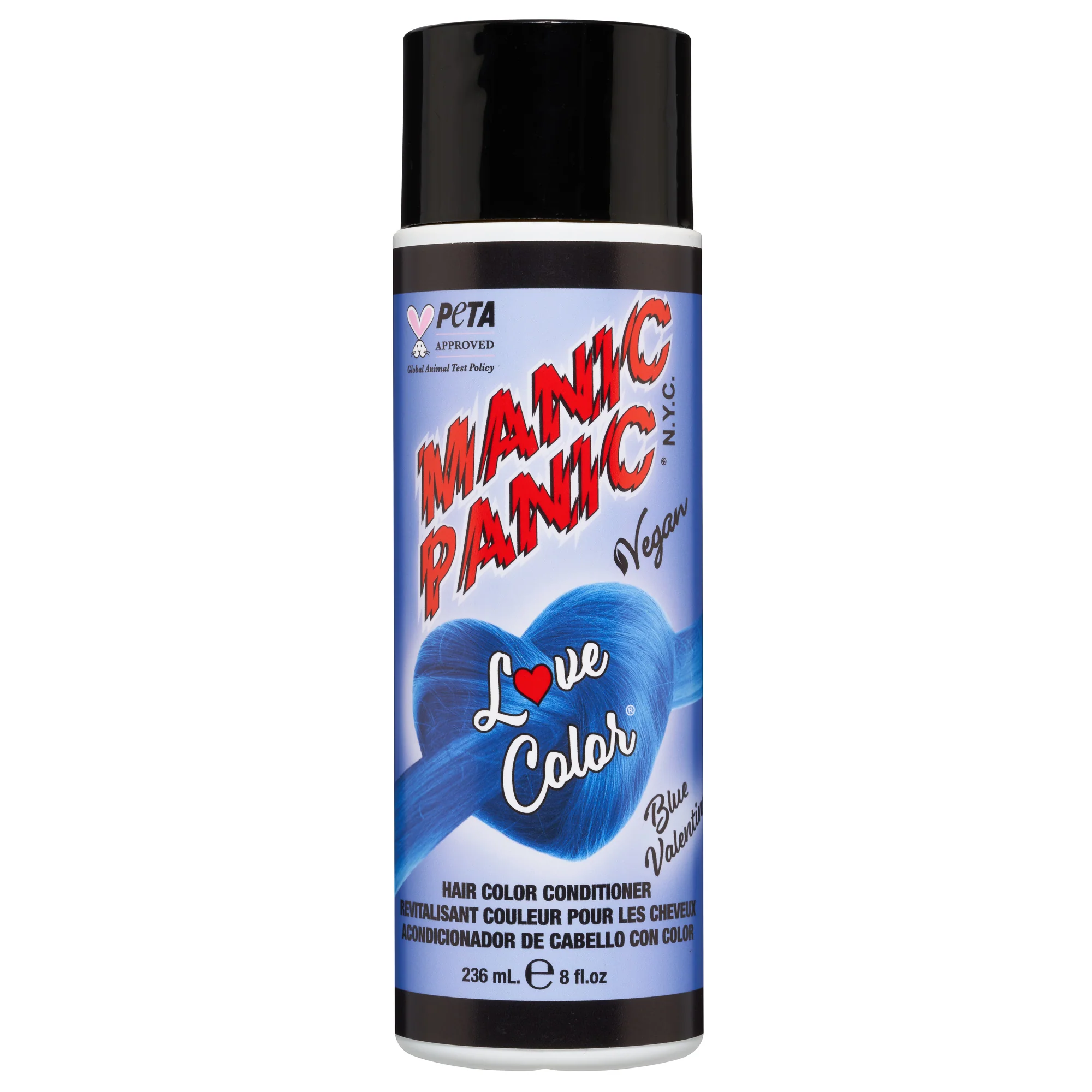 Manic Panic Love Color Blue Valentine plavi regenerator u boji 236 ml – prednja strana proizvoda.
