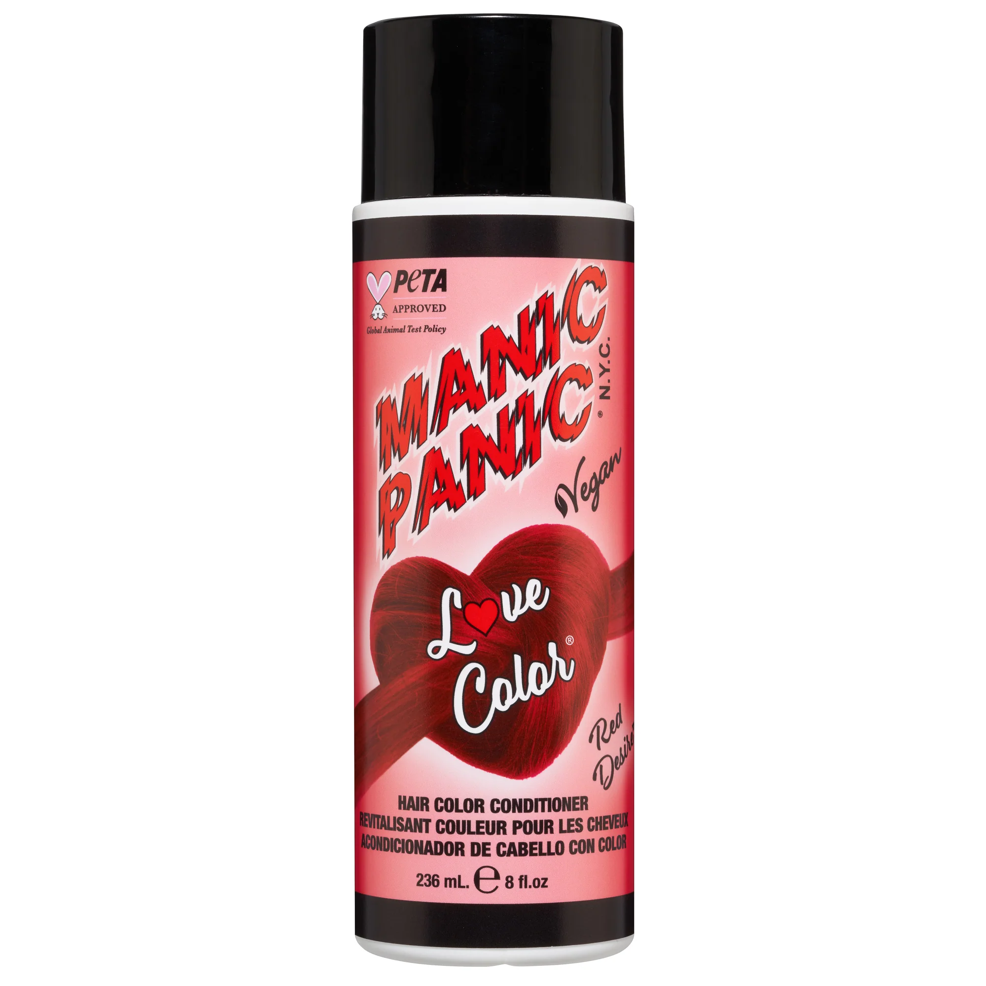 Manic Panic Love Color Red Desire crveni regenerator u boji za kosu 236 ml – prednja strana