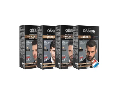 Muška boja za kosu i bradu u gelu Ossion Premium Barber Line 40 ml – Dark Mocha, Dark Brown i Brown
