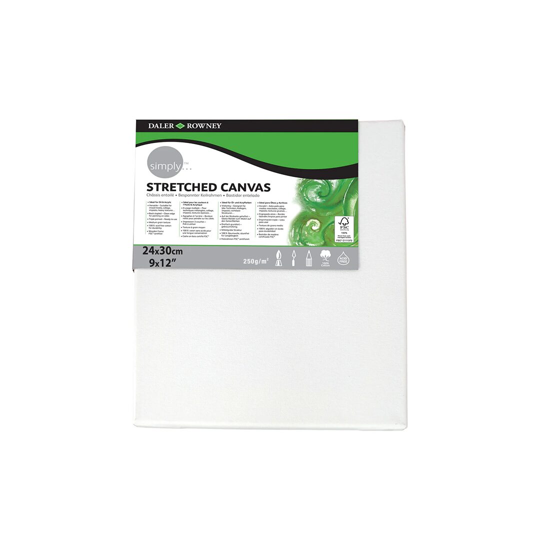 Daler Rowney Simply slikarsko platno 250 g/m² od 100 % pamuka s trostrukim grundiranjem za akrilne i uljane boje.