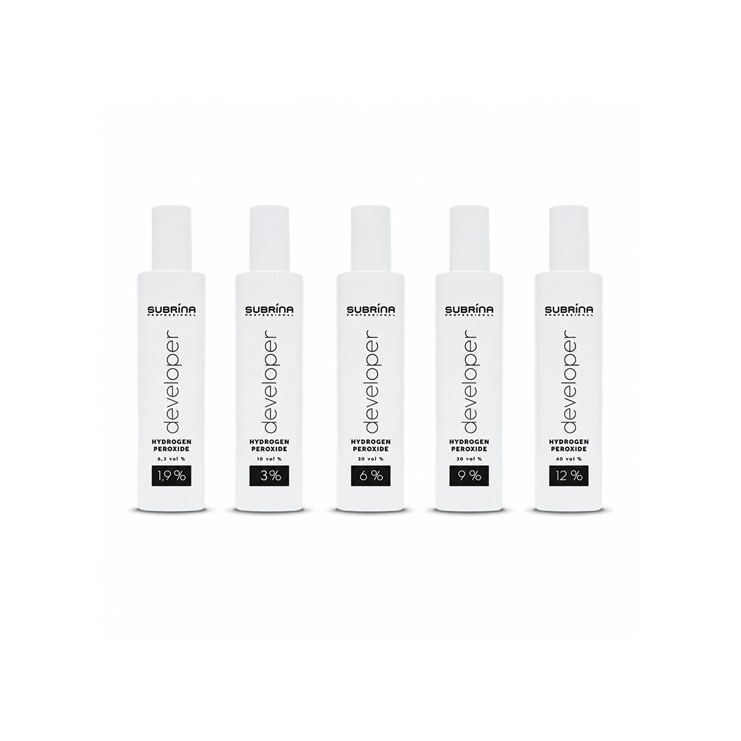 Subrina hidrogen 120 ml u koncentracijama 1,9 %, 3 %, 6 %, 9 % i 12 % za profesionalno bojanje kose