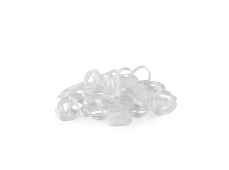 Male prozirne gumice za kosu Labor Pro promjera 15 mm.