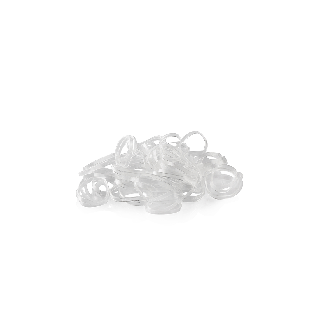 Male prozirne gumice za kosu Labor Pro promjera 15 mm.
