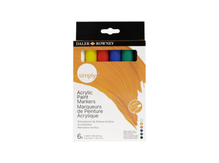 Pakiranje Daler-Rowney Simply Acrylic Paint Markers, set 6 komada