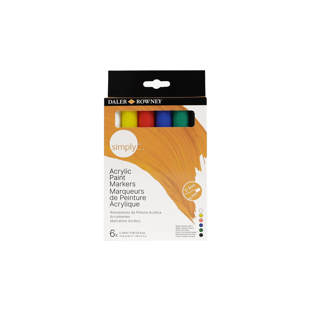 Pakiranje Daler-Rowney Simply Acrylic Paint Markers, set 6 komada
