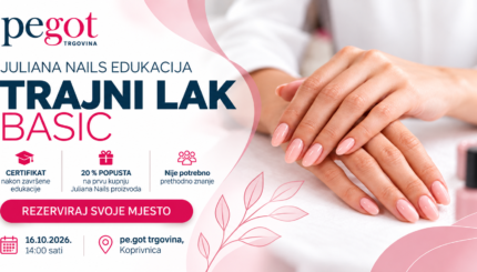 Juliana Nails edukacija Trajni lak Basic u Koprivnici