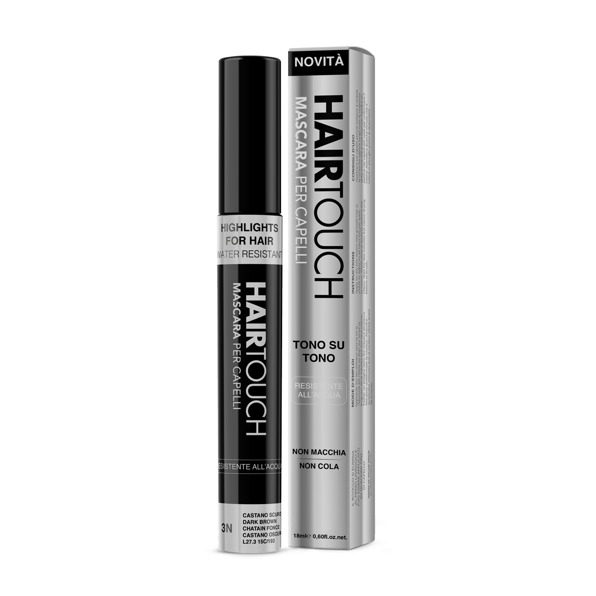 Renée Blanche Hair Touch maskara za sijede vlasi 3N tamno smeđa 18 ml