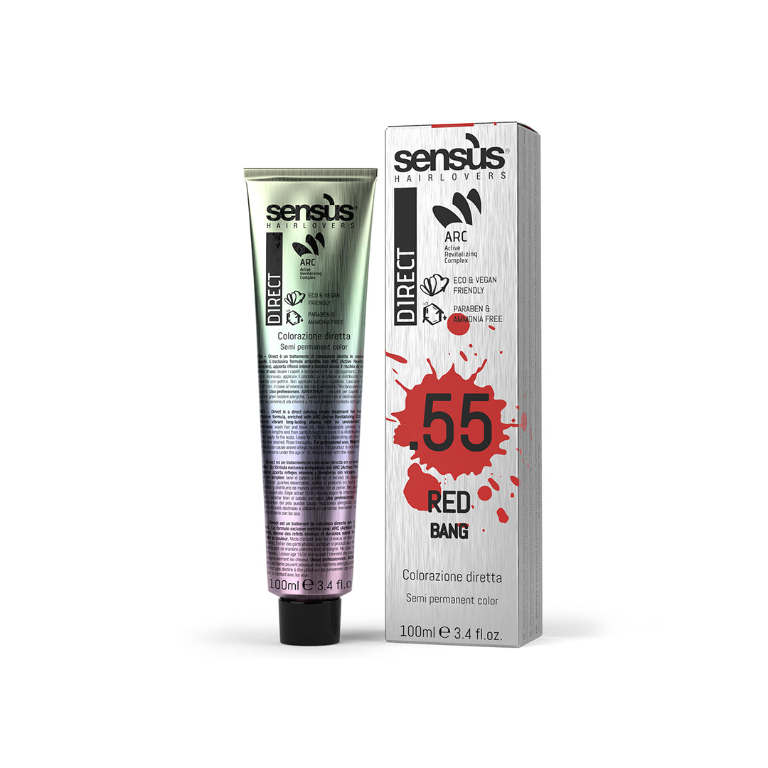 Sens.ùs Direct Bang Red .55 crvena polutrajna boja za kosu 100 ml
