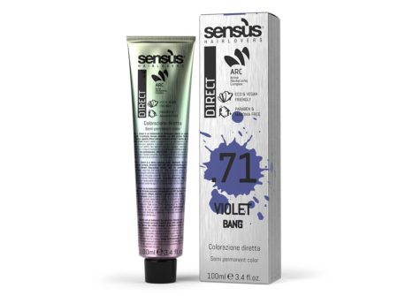Sens.ùs Direct Bang Violet .71 hladno ljubičasta polutrajna boja za kosu 100 ml