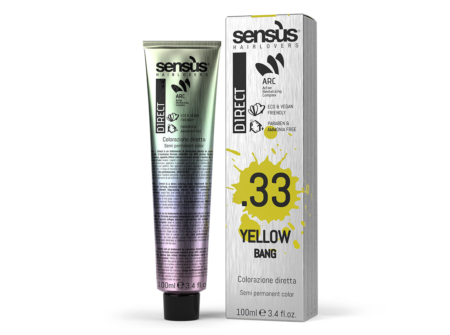 Sens.ùs Direct Bang Yellow .33 žuta polutrajna boja za kosu 100 ml