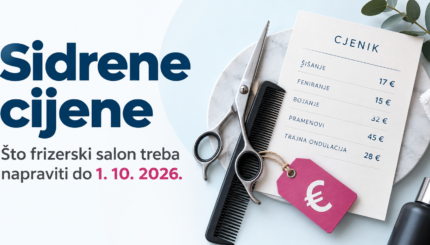Sidrene cijene za frizerski salon od 1. listopada 2026.
