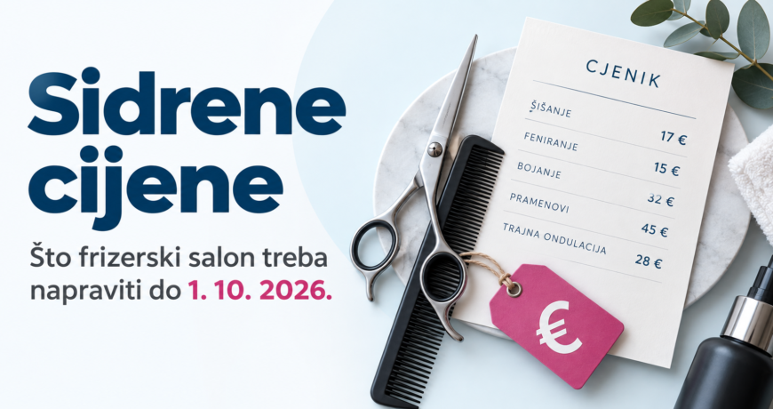 Sidrene cijene za frizerski salon od 1. listopada 2026.